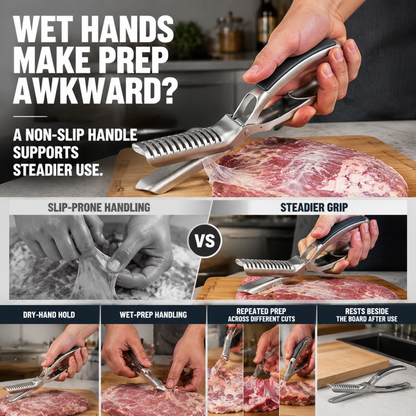 Stainless Steel BBQ Rib Membrane Remover