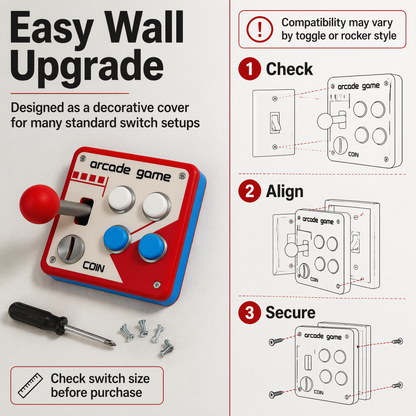 Retro Arcade Light Switch Cover