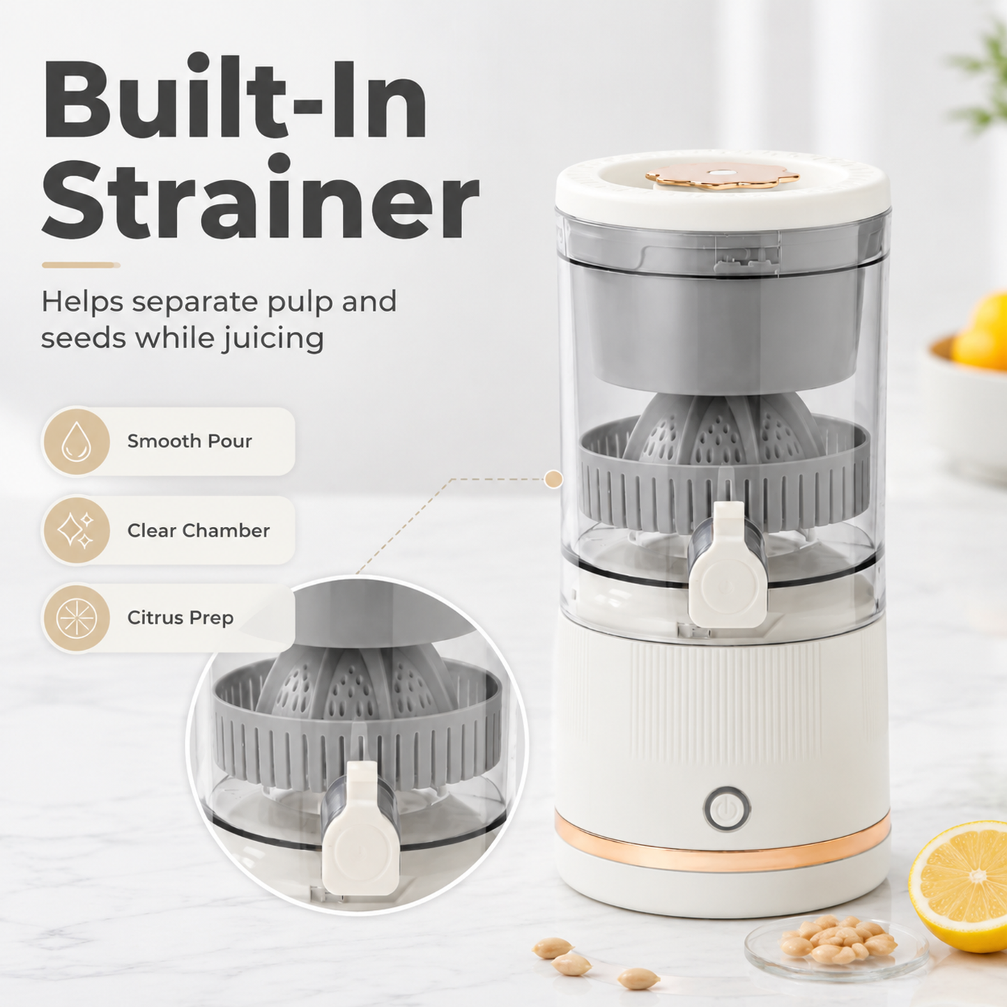 Luxe Portable Electric Juicer – One-Touch Wireless Auto Juicer