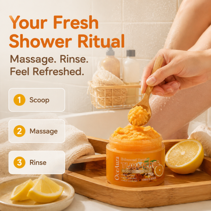 Turmeric & Lemon Body Scrub – Brightening Glow Treatment