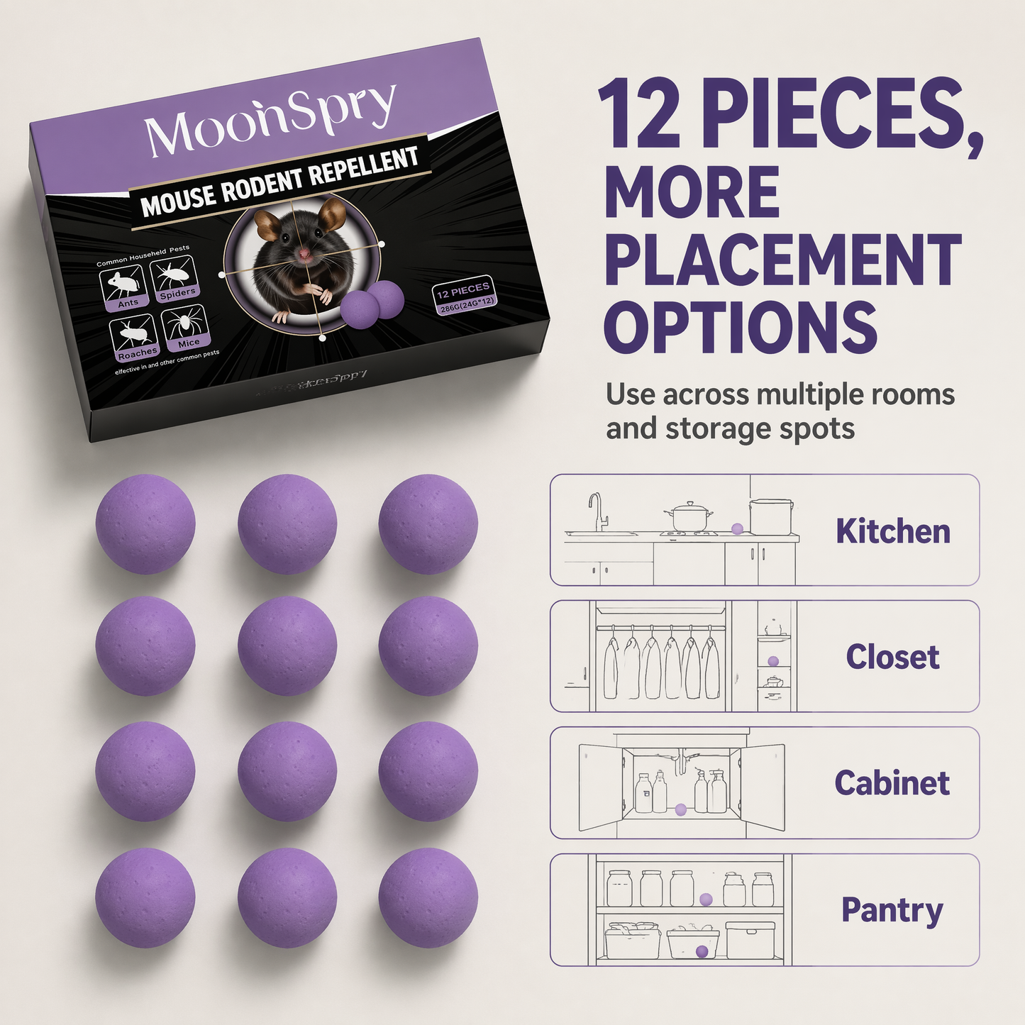 Natural Pest Repellent Balls 12-Pack