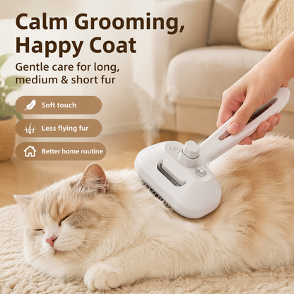 2-in-1 Steaming Pet Grooming Brush