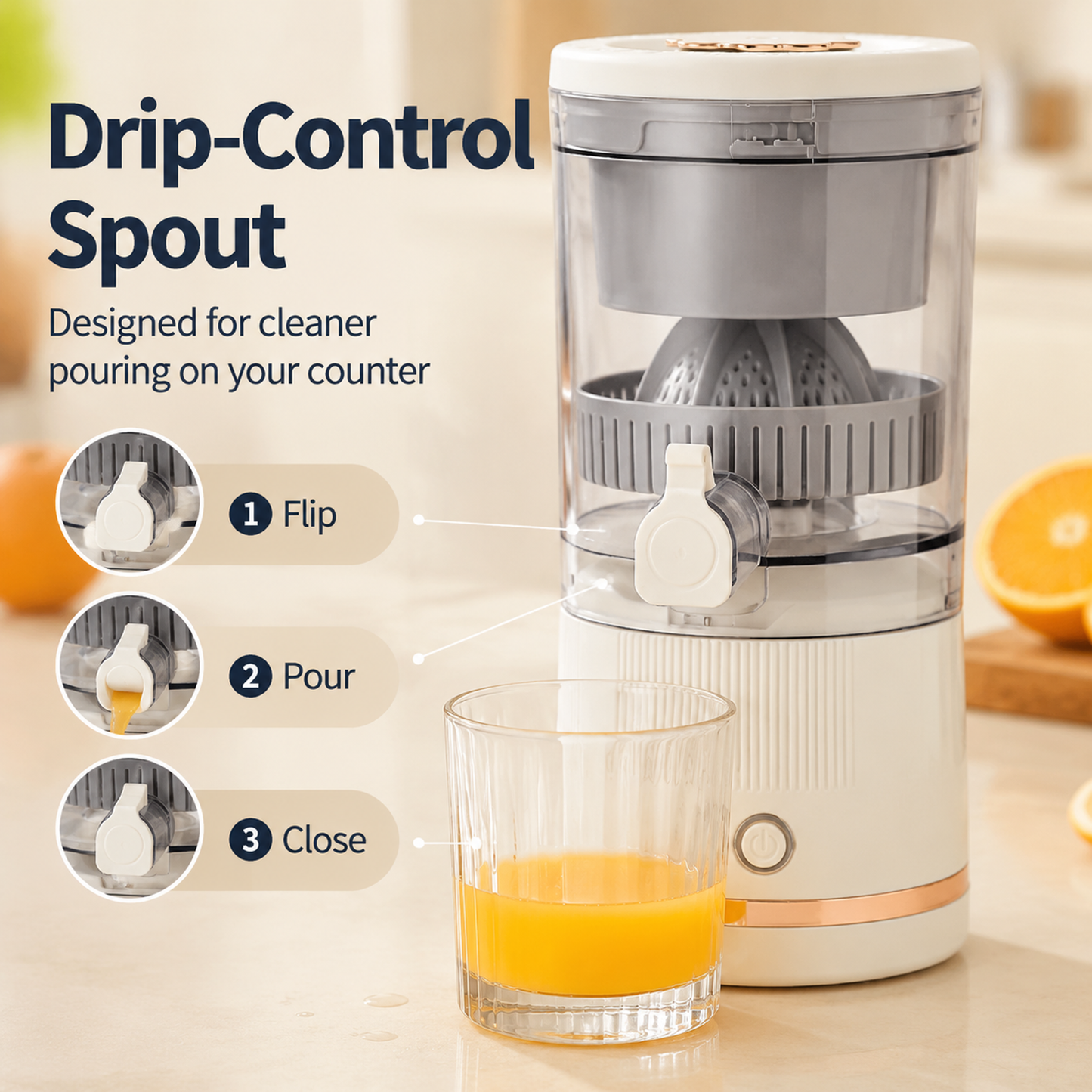 Luxe Portable Electric Juicer – One-Touch Wireless Auto Juicer