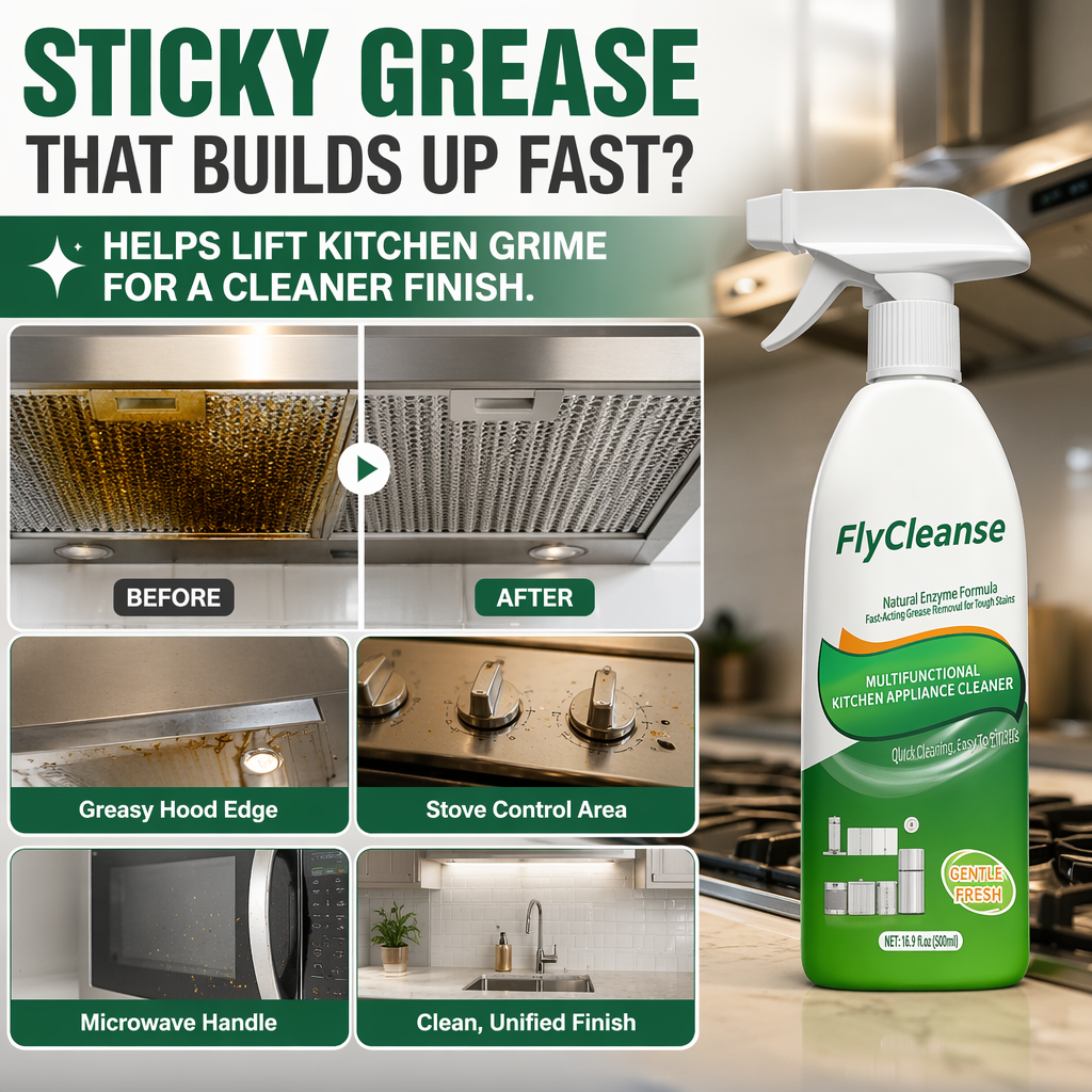 Natural Enzyme Kitchen Grease Remover Spray