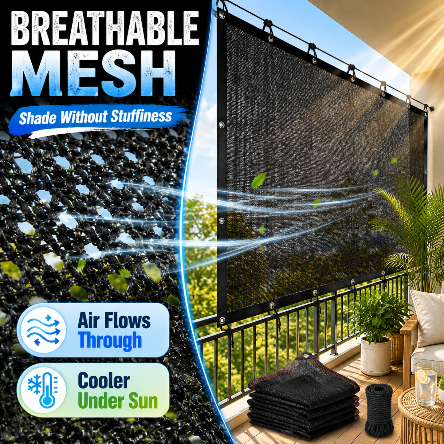 Heavy-Duty Outdoor Sun Shade Sail
