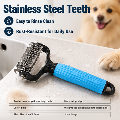 Double-Sided Pet Detangling Comb