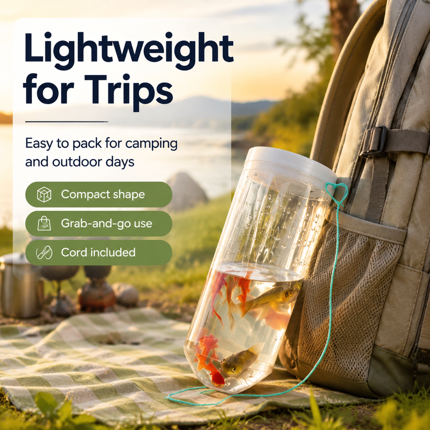 Portable Transparent Fish Trap Bottle