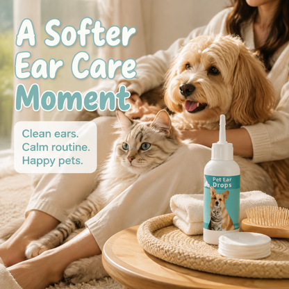 Pet Ear Wash Solution – Gentle Ear Cleaning Drops for Cats & Dogs