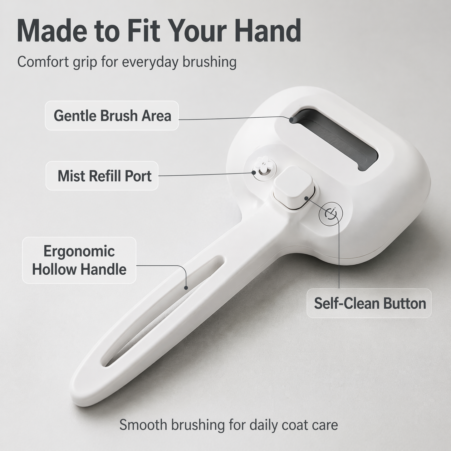 2-in-1 Steaming Pet Grooming Brush