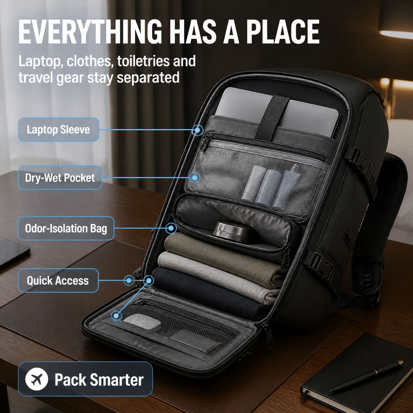 Waterproof Vacuum Travel Backpack