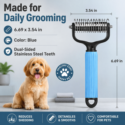 Double-Sided Pet Detangling Comb