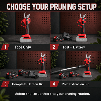 Electric Pruning Shears – Cordless Power Pruner with Brushless Motor & 2000mAh Batteries