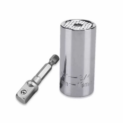 Universal Grip Socket Set with Power Drill Adapter