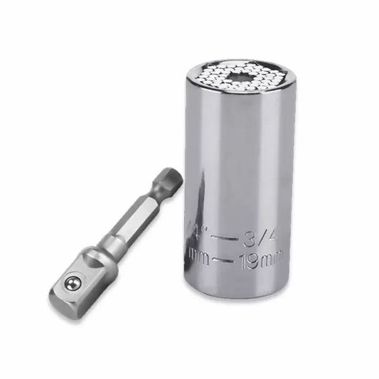 Universal Grip Socket Set with Power Drill Adapter