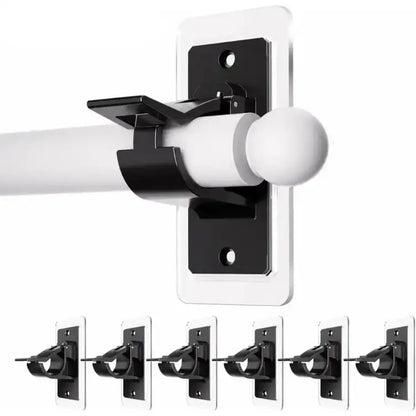 6-Pack No-Drill Curtain Rod Brackets