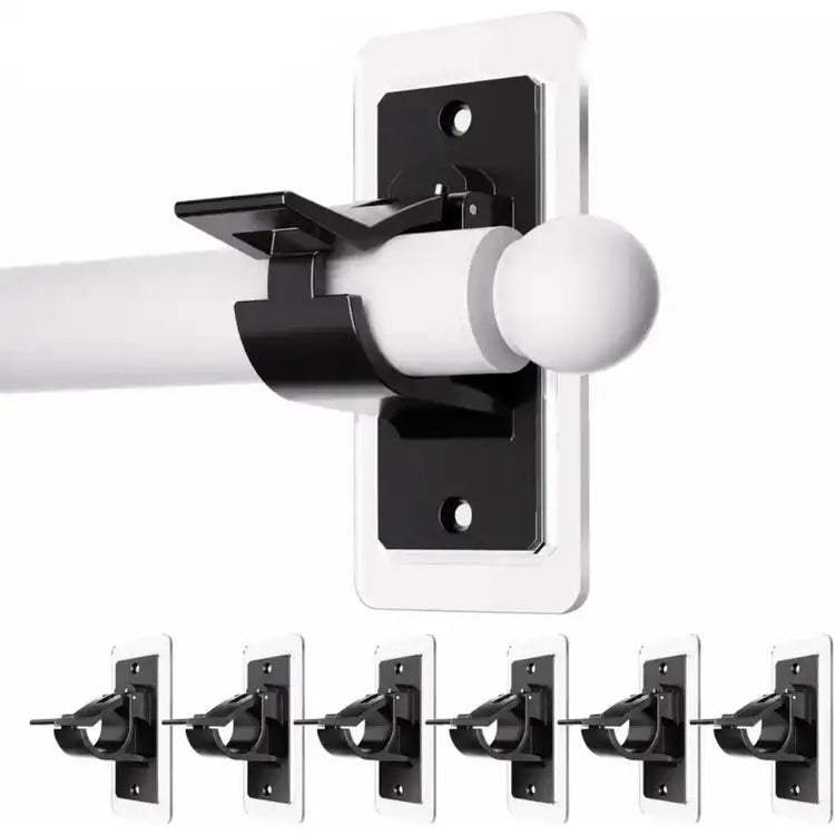 6-Pack No-Drill Curtain Rod Brackets