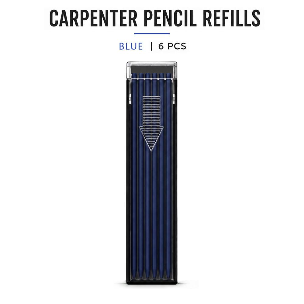 Six matching blue 2.8 mm refills for a blue pencil
