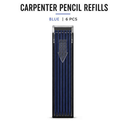 Six matching blue 2.8 mm refills for a blue pencil