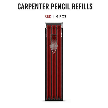 Six matching red 2.8 mm refills for a red pencil