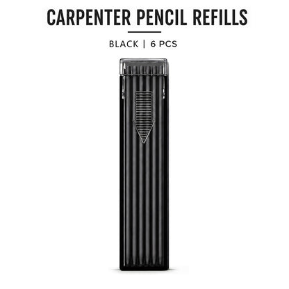 Six matching black 2.8 mm refills for a black pencil