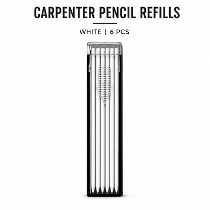 Six matching white 2.8 mm refills for a white pencil